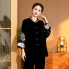 Image of Embroidered Vintage Top Women's Stand Collar Improved Loose Shopping