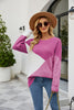 Image of Round Neck Multicolor Women's Knitwear Loose Shopping