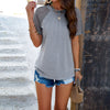 Image of Women's Temperament Crew Neck Short-sleeved Top Shopping