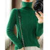 Image of Pure Wool Cascading Collar Pullover Loose Sweater Shopping