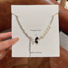 Image of Women's All-match Stitching Love Pearl Necklace Shopping