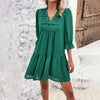 Image of Women's Solid Color And V-neck Jumpsuit Skirt Shopping