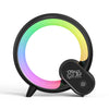 Image of Creative Q Light Analog Sunrise Digital Display Alarm Clock Bluetooth Audio Intelligent Wake-up Q Colorful Atmosphere Light Shopping