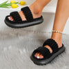 Image of Soft And Comfortable Lamb Wool Women's Cotton Slippers Shopping