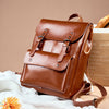 Image of Leather Backpack Women's Wear-resistant Retro Shopping