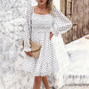 Image of Lady Temperament Polka Dot Dress Shopping