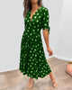 Image of New Deep V Polka-dot Slim-fit Dress Shopping