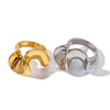 Image of Gold-plated Ruffled Stainless Steel Ring Shopping