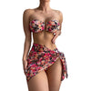 Image of Swimwear Women's Split Metal U-shaped Three-piece Set Shopping