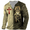 Image of European And American Digital Printing Men's Long-sleeved Medieval T-shirt Shopping