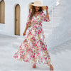 Image of Women's Elegant Printed Waist-controlled Dress Shopping