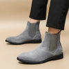 Image of Plus Size High-top Pointed Leather Shoes Men's British Pointed Chelsea Boots Shopping