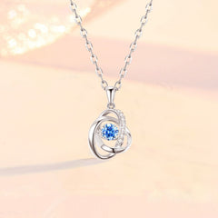 Ocean Heart Necklace Female 925 Silver