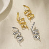 Image of Alloy Spiral Personalized Earrings Simple Design Shopping