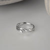 Image of Simple Sterling Silver Irregular Ring Shopping