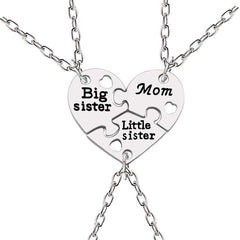 Big Lil Sis Mom Rendy Simple Heart Necklace Shopping