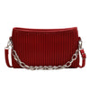 Image of Women's Textured Pleated Chain Shoulder Messenger Bag Shopping