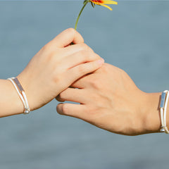 Stainless Steel Magnet Attractive Couple Bracelet Pair