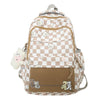 Image of Girly And Fashion Chessboard Plaid Backpack Shopping