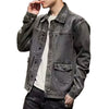 Image of Smoky Gray Denim Coat Short Jacket Shopping