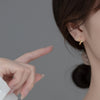 Image of S925 Sterling Silver Ear Clip Wave Pattern Cold Style Shopping