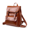 Image of Leather Backpack Women's Wear-resistant Retro Shopping