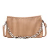 Image of Women's Textured Pleated Chain Shoulder Messenger Bag Shopping