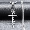 Image of Cross Rose Necklace 18K Gold Shopping