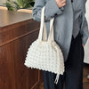 Image of South Korea Pleated Cloud Bag Down Cotton Bubble Chain Shopping