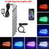 Image of Neon LED Car Interior Ambient Foot Strip Light Kit Accessories Backlight Remote App Music Control Auto RGB Decorative Lamps Shopping