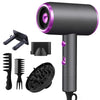 Image of Hair Dryer with Diffuser Blow Dryer Comb Brush 1800W Ionic Hair Dryers with DiffuserConstant Temperature Hair Care Without Dama Shopping