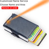 Image of Rfid Blocking Protection Men id Credit Card Holder Wallet Leather Metal Aluminum Business Bank Card Case CreditCard Cardholder Shopping