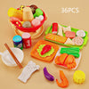 Image of Kids Pretend Play Kitchen Toys Simulation Food Barbecue Cooking Toys Children Educational Play House Interactive Toys For Girl Shopping