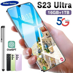 S23 Ultra Mobile Phones 6.8 Inch Smartphone Original 5G Dual Sim Face Recognition Cell Phone Global Version Android Cellphones Shopping111