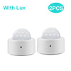 Image of Tuya 2 in 1 Zigbee Mini PIR Motion Detector +Bright Lux Light Passive Infrared Security Burglar Alarm Sensor Shopping