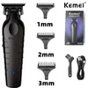 Image of Kemei 2299 Barber Cordless Hair Trimmer 0mm Zero Gapped Carving Clipper Detailer Professional Electric Finish Cutting Machine Shopping