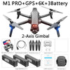 Image of 2021 M1 Pro 2 drone 4k HD mechanical 2-Axis gimbal camera gps system supports TF card rc drones gift toys distance 1.6km Shopping