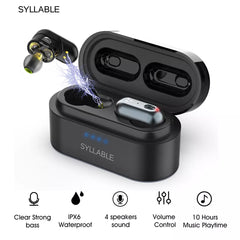 Original SYLLABLE S101 TWS bass earphones wireless headset noise reduction SYLLABLE Volume control earbuds Bluetooth-compatible Shopping