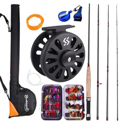 Sougayialng Fly Fishing Rod Set  2.7M 8.86FT #5/6  Fly Rod and Fly Reel with Fishing Bag Line Accessories Lures Box Combo Shopping