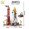 Image of HUIQIBAO Space Aviation Manned Rocket Building Blocks With Astronaut Figure City Aerospace Model Bricks Children Toys for Kids Shopping