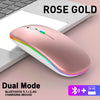 Image of Rechargeable Bluetooth5.1 Wireless Mouse with 2.4GHz USB 1600DPI Mouse for Computer Laptop Tablet PC Macbook Gaming Mouse Gamer Shopping