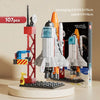 Image of Aviation Spaceport Model Space Shuttle Rocket Launch Center Construction Building Blocks Spaceship Kids Bricks Creative Toys Shopping