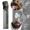 Image of 1PC Gentelman Barber Styling Metal Comb Stainless Steel Men Beard Comb Mustache Care Shaping Tools Pocket Size Silver Hair Comb Shopping