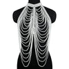 Image of Sexy Women's Pearl Body Chains Bra Shawl Fashion Adjustable Size Shoulder Necklaces Tops Chain Wedding Dress Pearls Body Jewelry Shopping