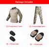 Image of HAN WILD Hunting Suit Camouflage Tactical Shirts Army Combat Uniform Airsoft Paintball Multicam Cargo Pant T-shirts with 4 Pads Shopping