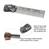 Image of 1PC Gentelman Barber Styling Metal Comb Stainless Steel Men Beard Comb Mustache Care Shaping Tools Pocket Size Silver Hair Comb Shopping