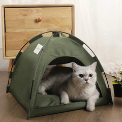 Pet Tent Bed Cats House Supplies Products Accessories Warm Cushions Furniture Sofa Basket Beds Winter Clamshell Kitten Tents Cat Shopping