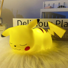 Pokemon Pikachu Night Light Cute Anime Soft Light Bedroom Bedside LED Light Room Decoration Children's Toy Gift Shopping