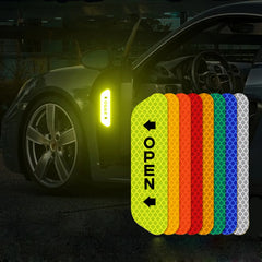 Reflective Car Door Sticker Safety Opening Warning Reflector Tape Decal Auto Car Accessories Exterior Interior Reflector Sticker Shopping