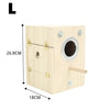 Image of Wood Bird House Nest Birds Breeding Box Bird Parrot Breeding Decorative Cages Pet Accessories Home Balcony Decoration Mating Box Shopping111.com